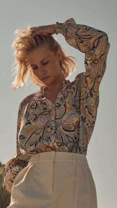 Detta Arzu Blouse  - Smoke Green Size 10