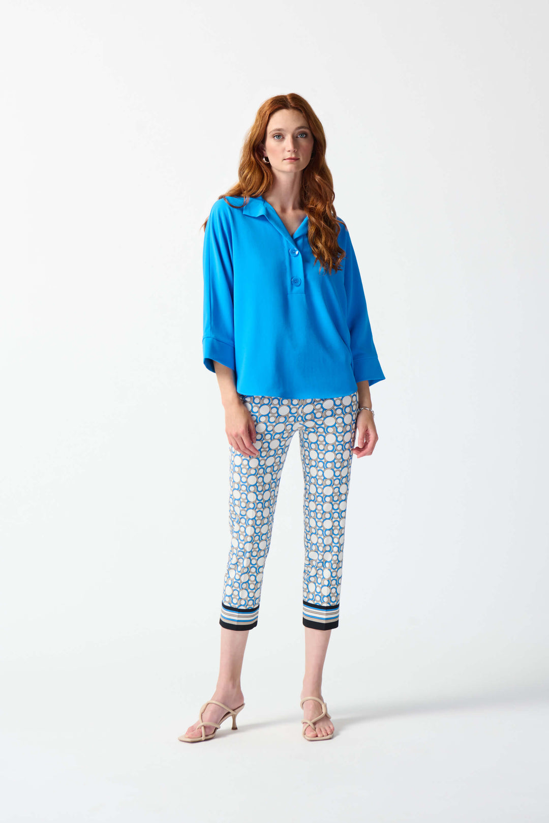 Casablanca Millenium Geometric Print  Crop Pant 242148 Size 10