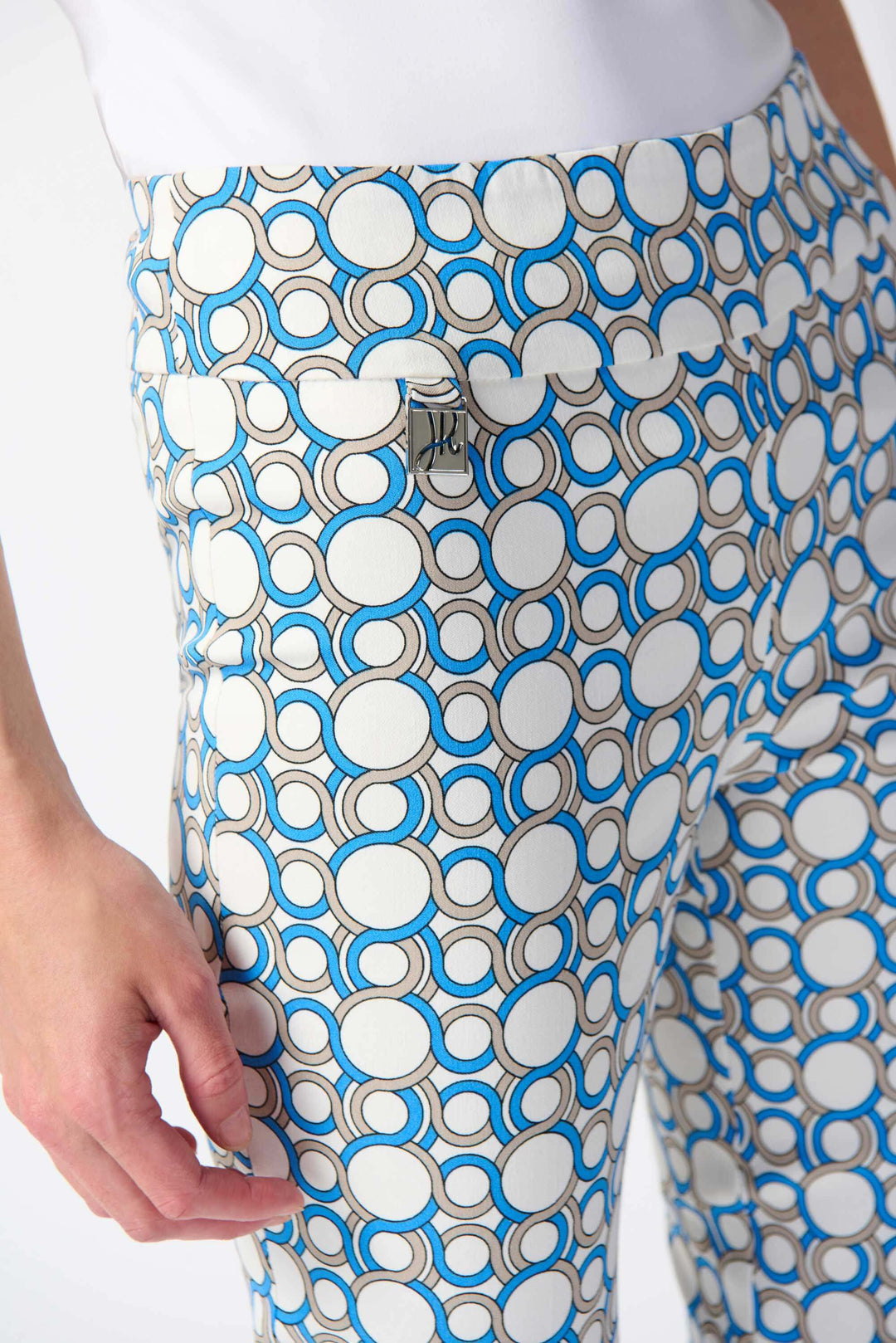 Casablanca Millenium Geometric Print  Crop Pant 242148 Size 10
