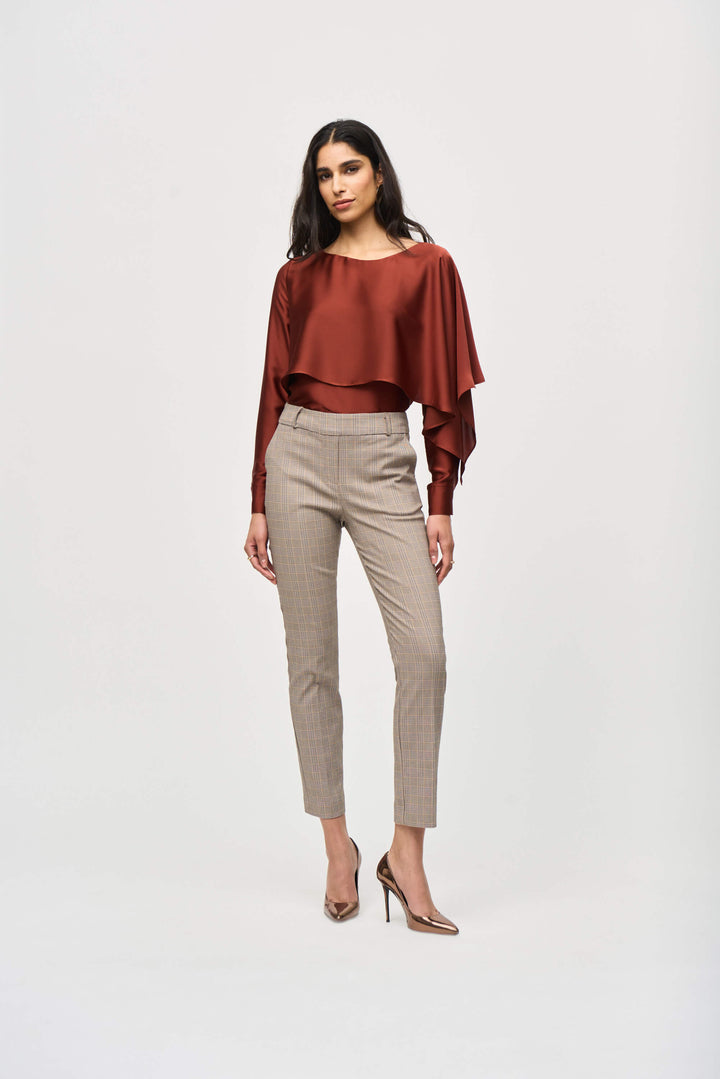 Second Nature Satin Flared Cape Top 243100 Size 10