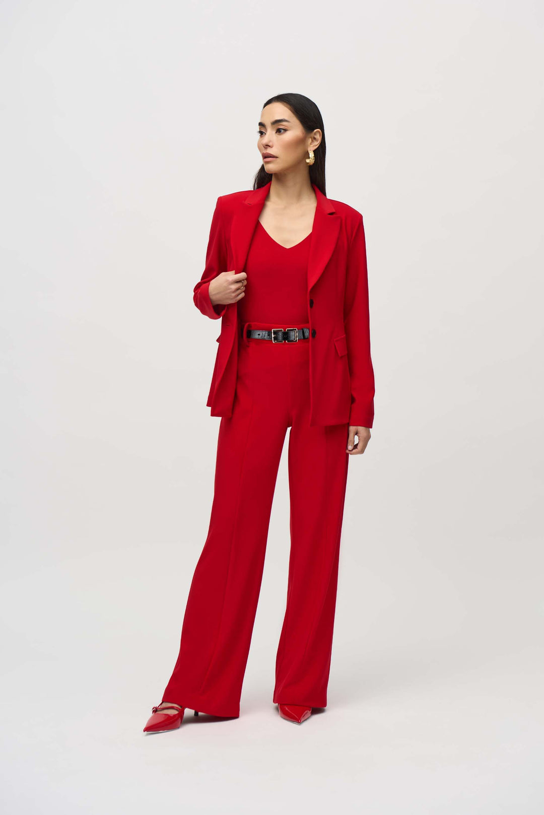 La Vie En Rose Belted Wide Leg Pants 244093 Size 14