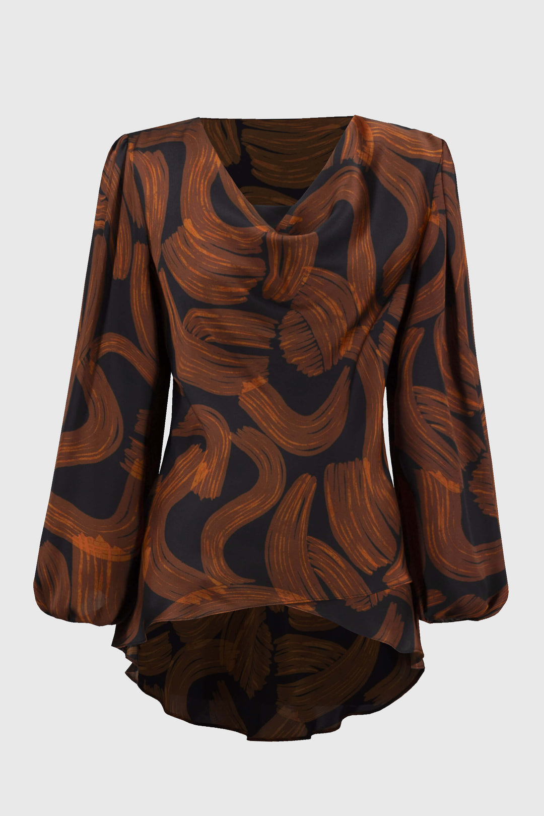 Wild Heart  Satin Abstract Print Layered Top 244181 Size 12