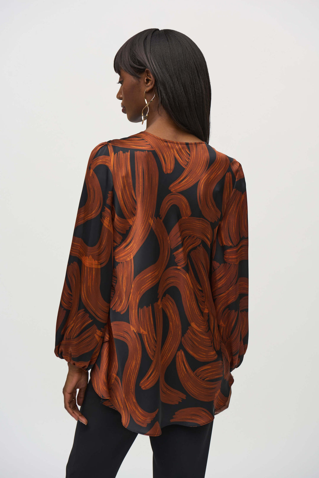 Wild Heart  Satin Abstract Print Layered Top 244181 Size 12