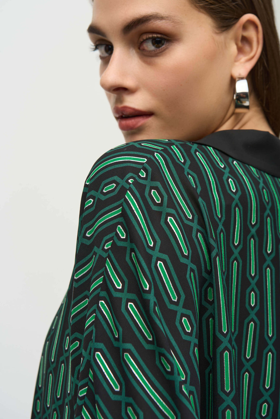 Wild Heart Georgette Geometric Border 244229 Size 14