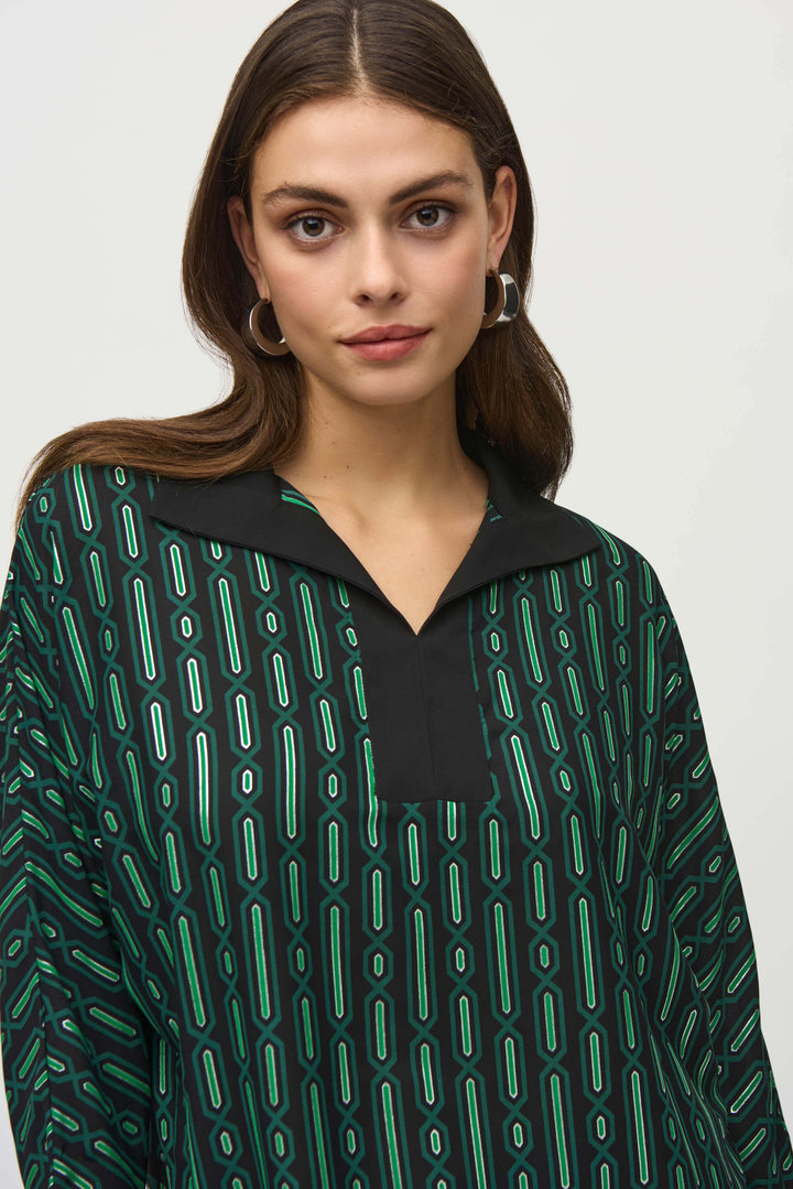 Wild Heart Georgette Geometric Border 244229 Size 14