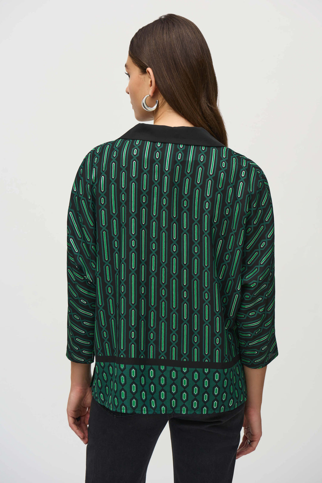 Wild Heart Georgette Geometric Border 244229 Size 14