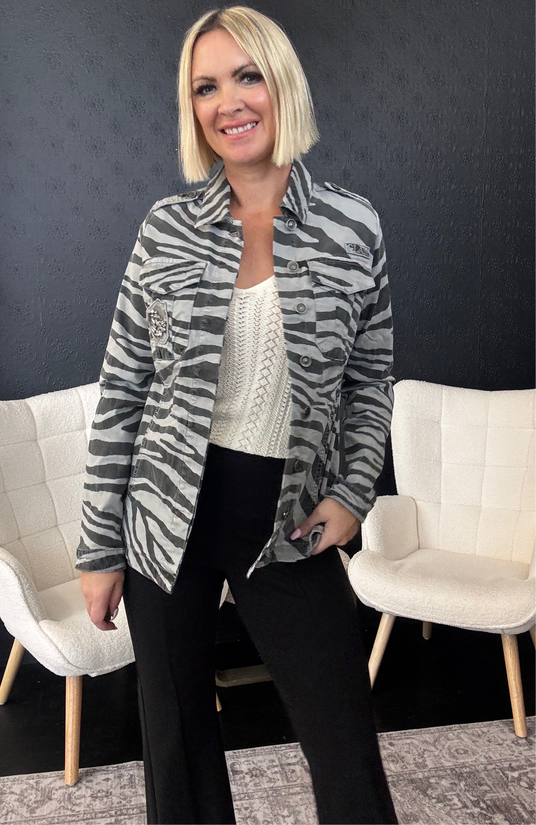 Shirt Collar Jacket - Steel