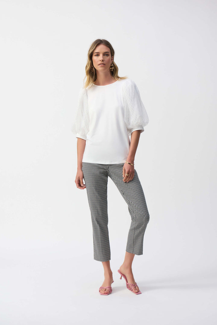 Santa Cruz Straight Top With Puff Sleeves 251097 Size 8