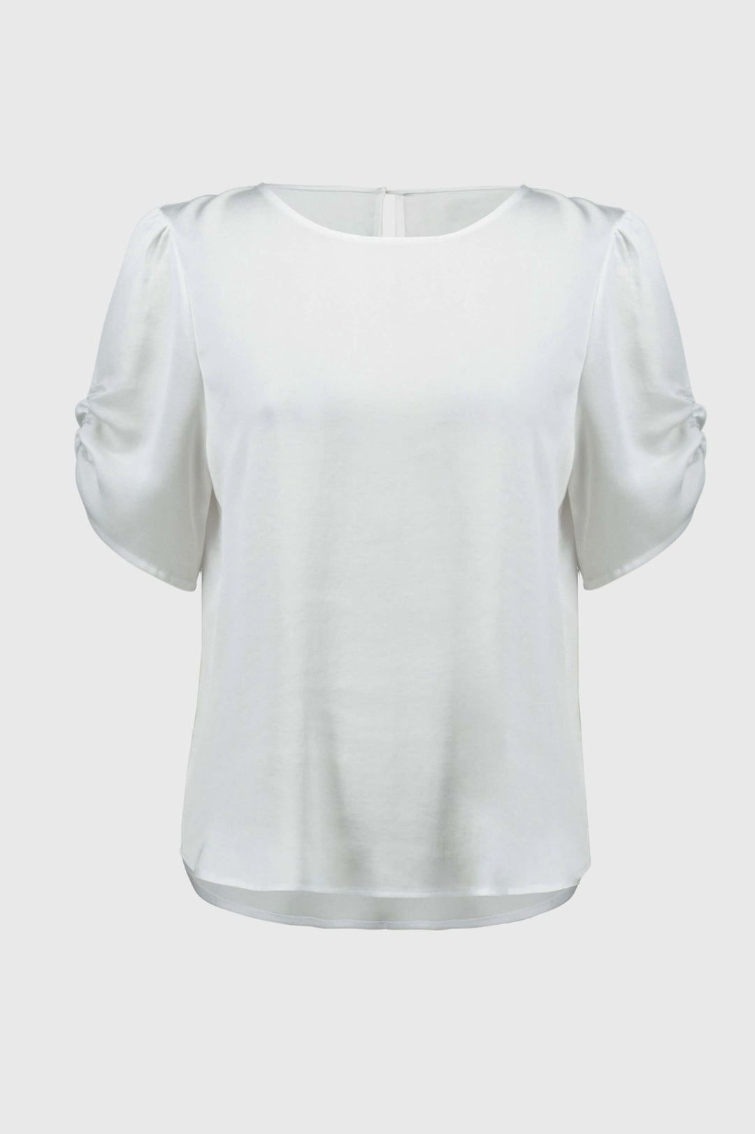 Hammered Satin Straight Top - White 251119 Size 12