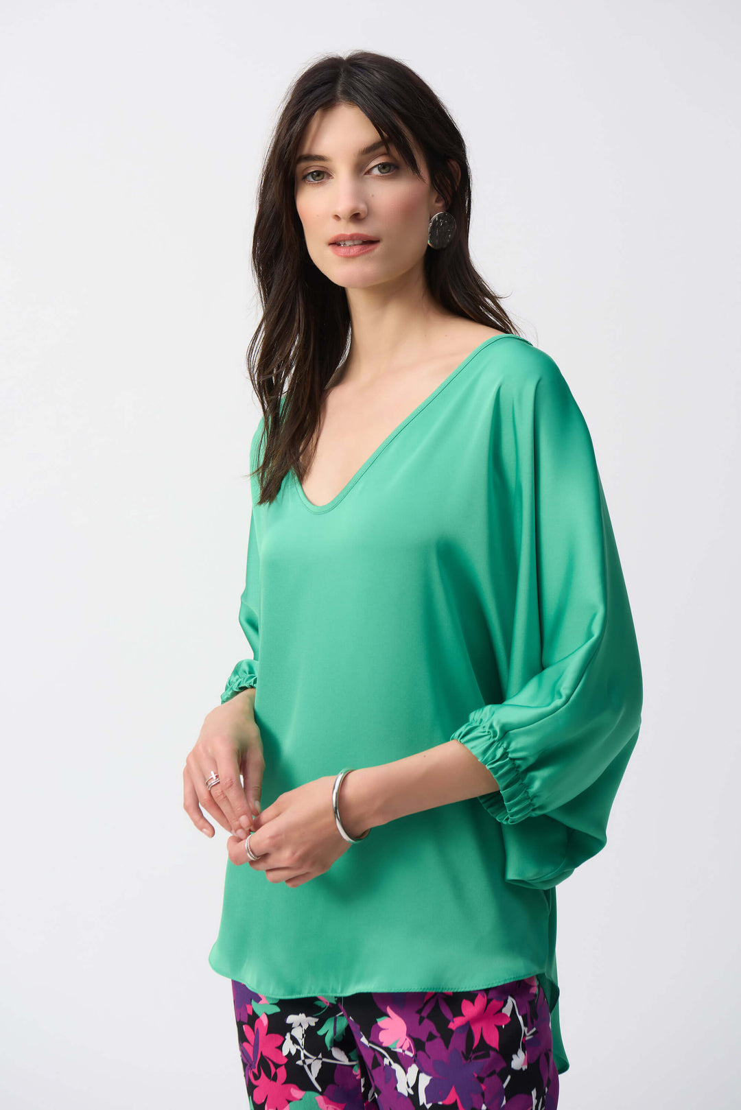 Paradise Cove Satin High Low Boxy Top 251191