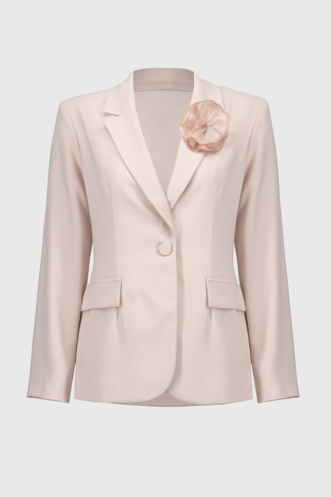 Signature | Woven Crepe Blazer with Sequin Flower Size 18 251735