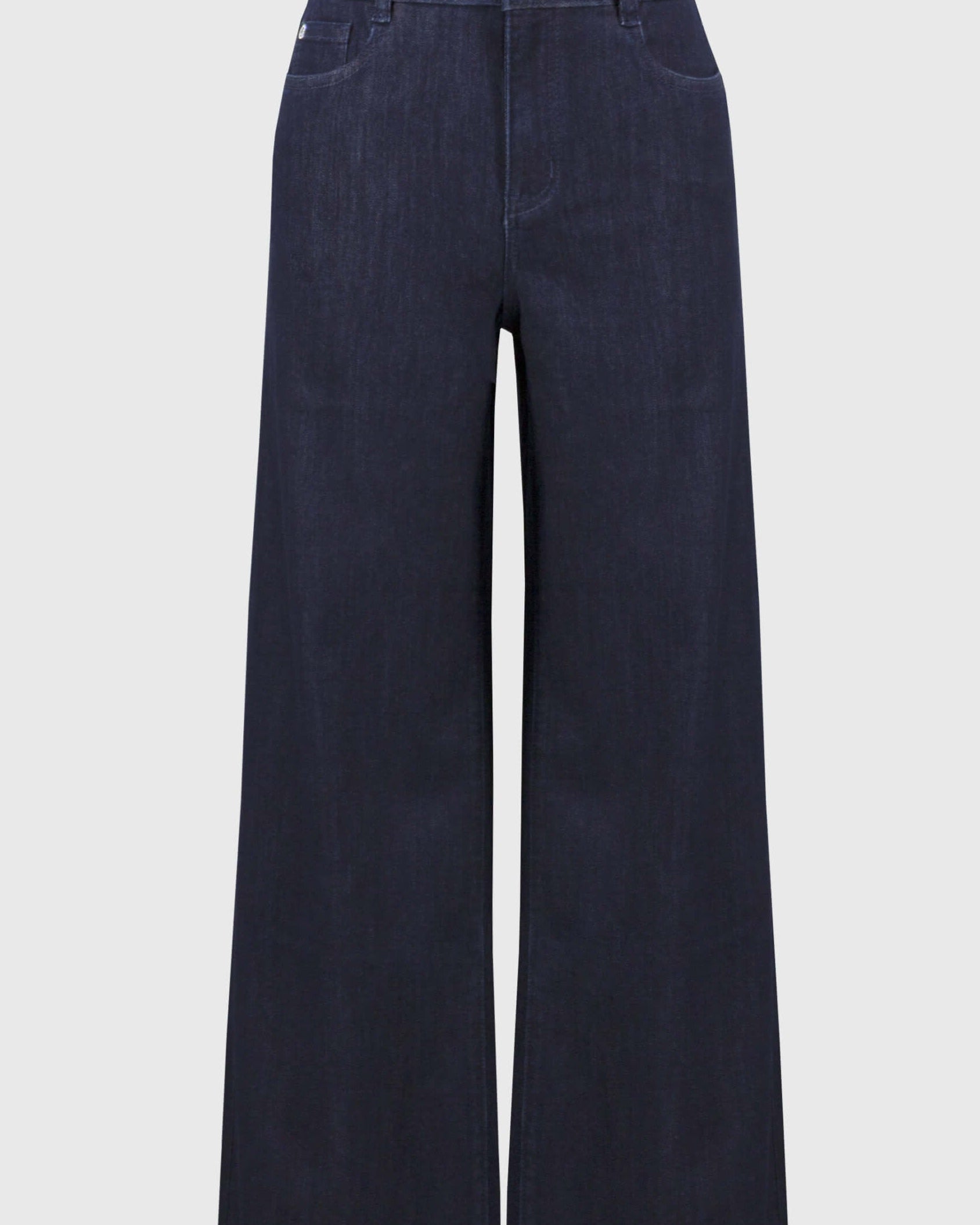 Goldie Classic Wide-Leg Stretch Denim Jeans