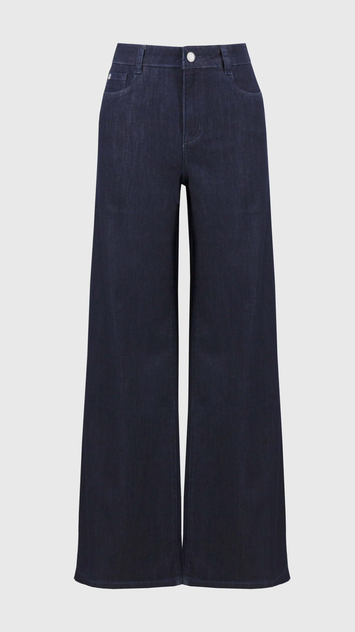Goldie | Classic Wide-Leg Stretch Dark Denim Jeans 251968F25 Size 12