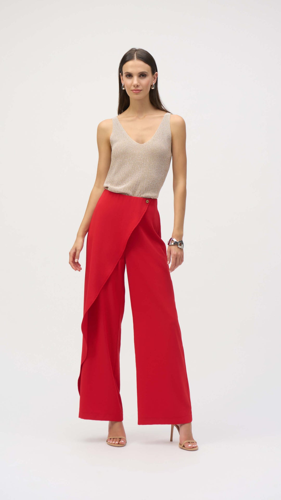 Sicilian Sun Wide Leg With Asymmetrical Overlay 252004