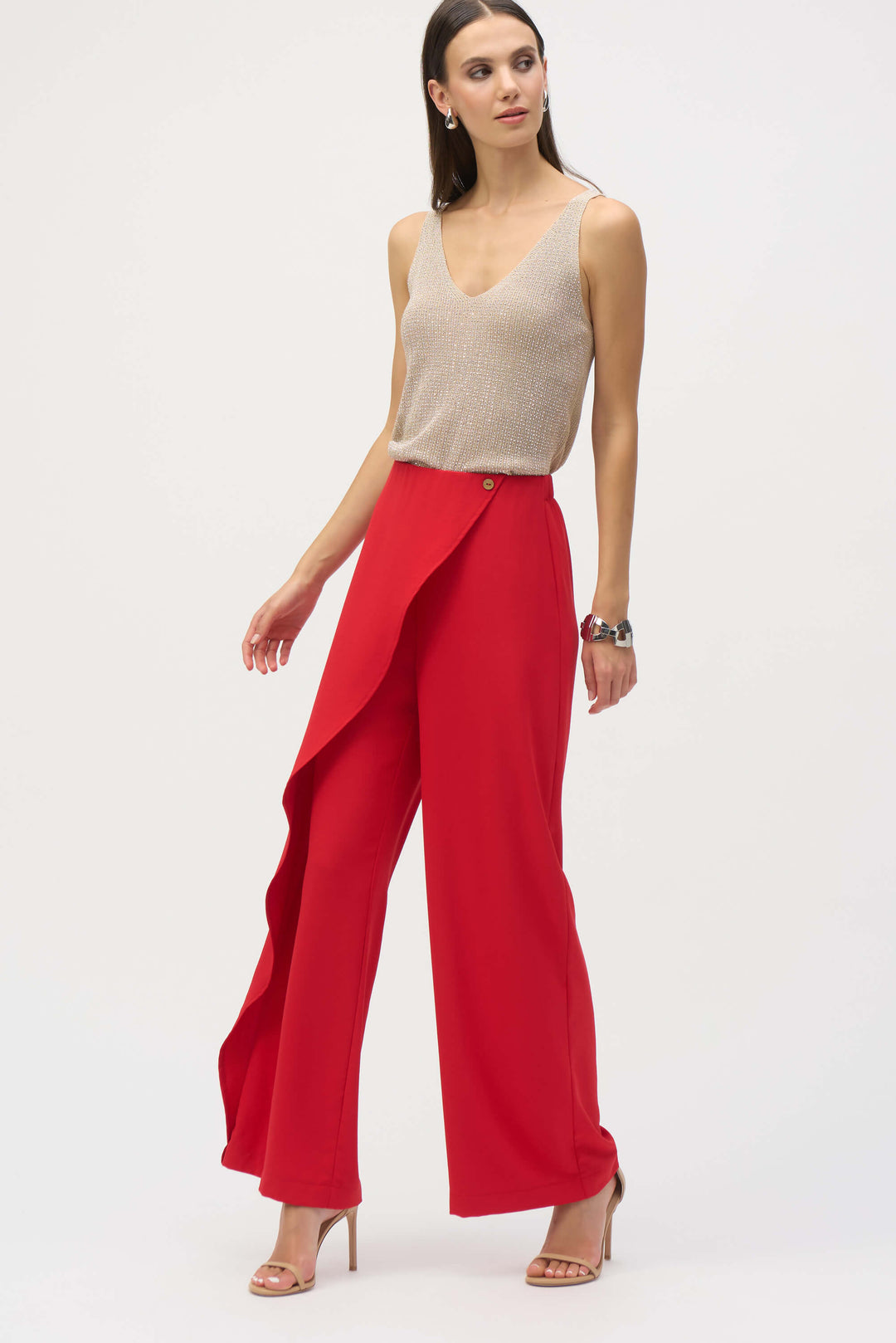 Sicilian Sun Wide Leg With Asymmetrical Overlay 252004