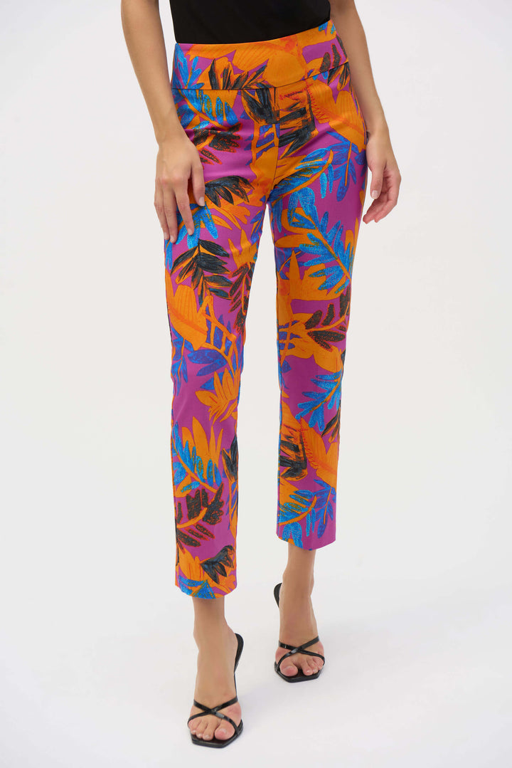 Endless Summer Millennium Tropical Print Straight Leg Pants 252231 Size 8