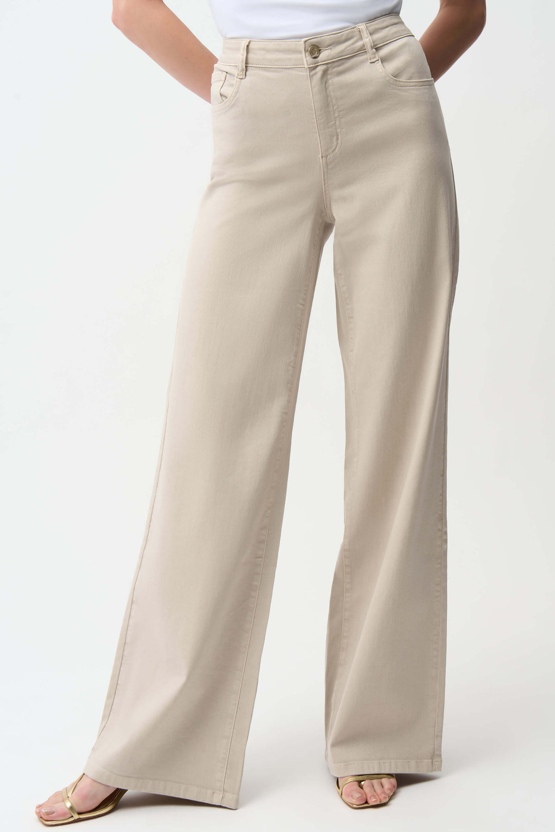 Goldie | Classic Wide-Leg Stretch Dark Denim Jeans 251968F25 Size 12