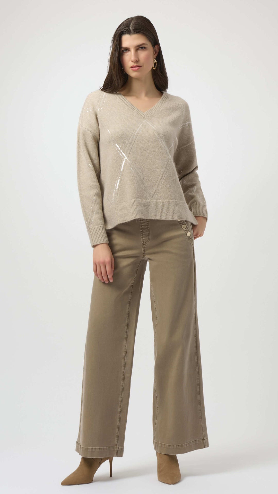 Best Bookers Classic Wide Leg Pull-On Jeans - Fawn 254919