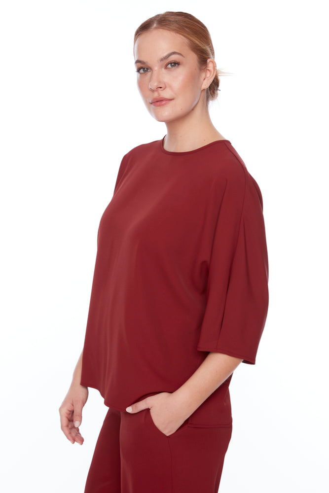 Solid Vegan Silk Vented Top
