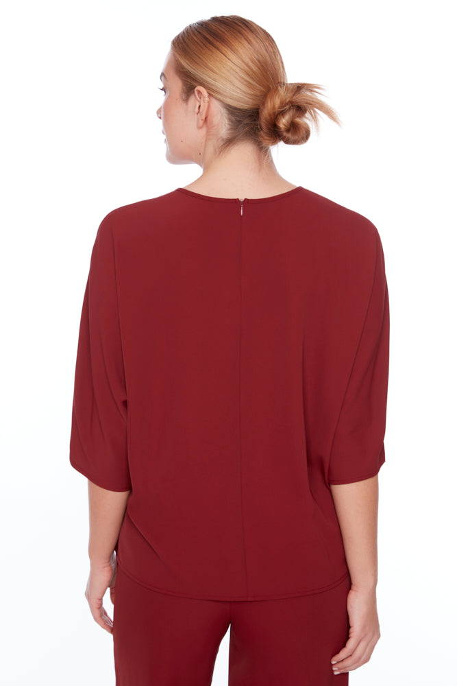 Solid Vegan Silk Vented Top