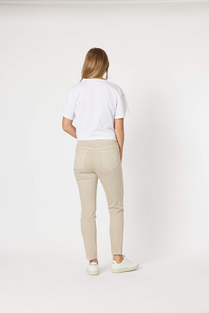 Pull On Ripped Jeans - Natural