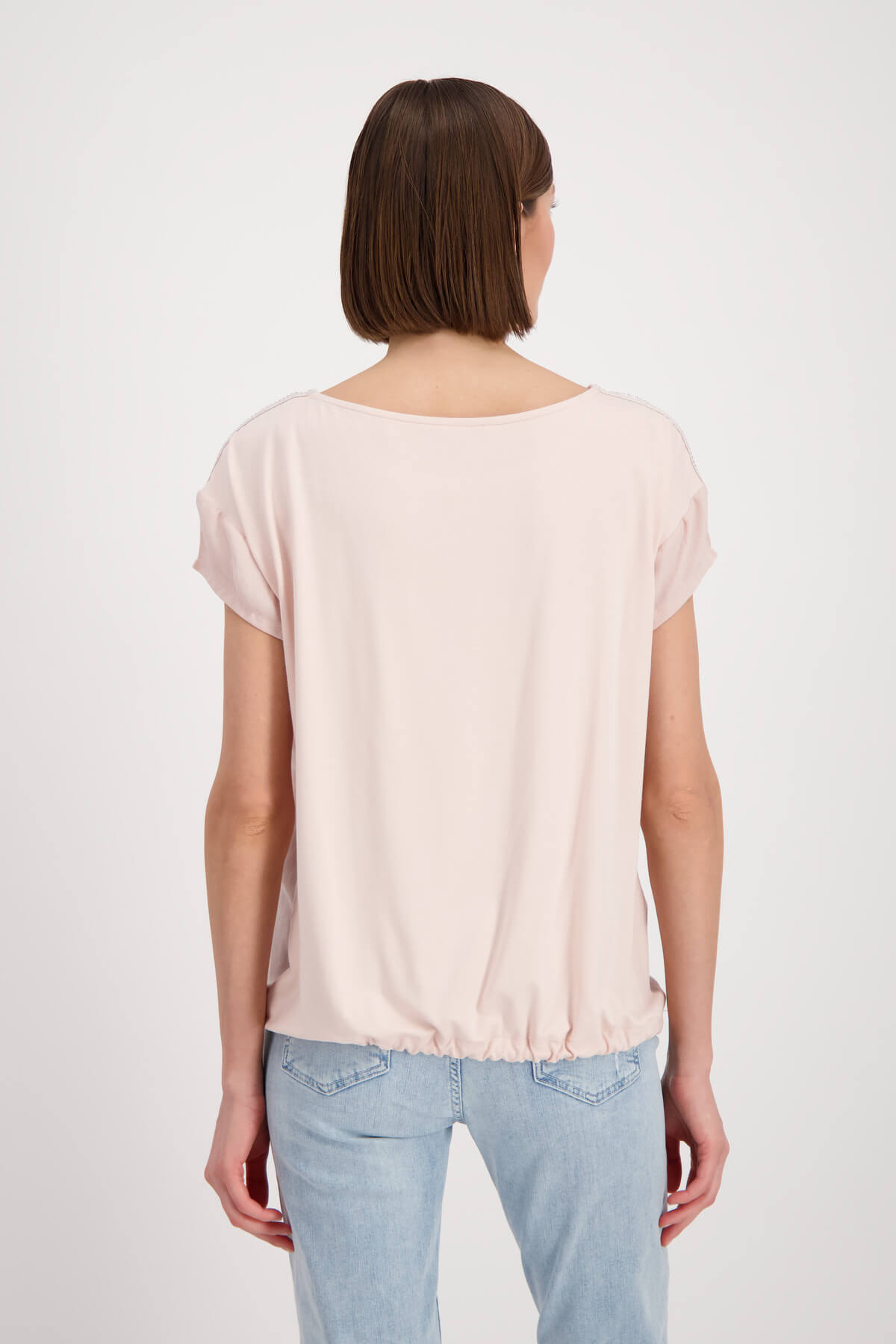 Jersey  Sports Tape Top- Rosey Pink
