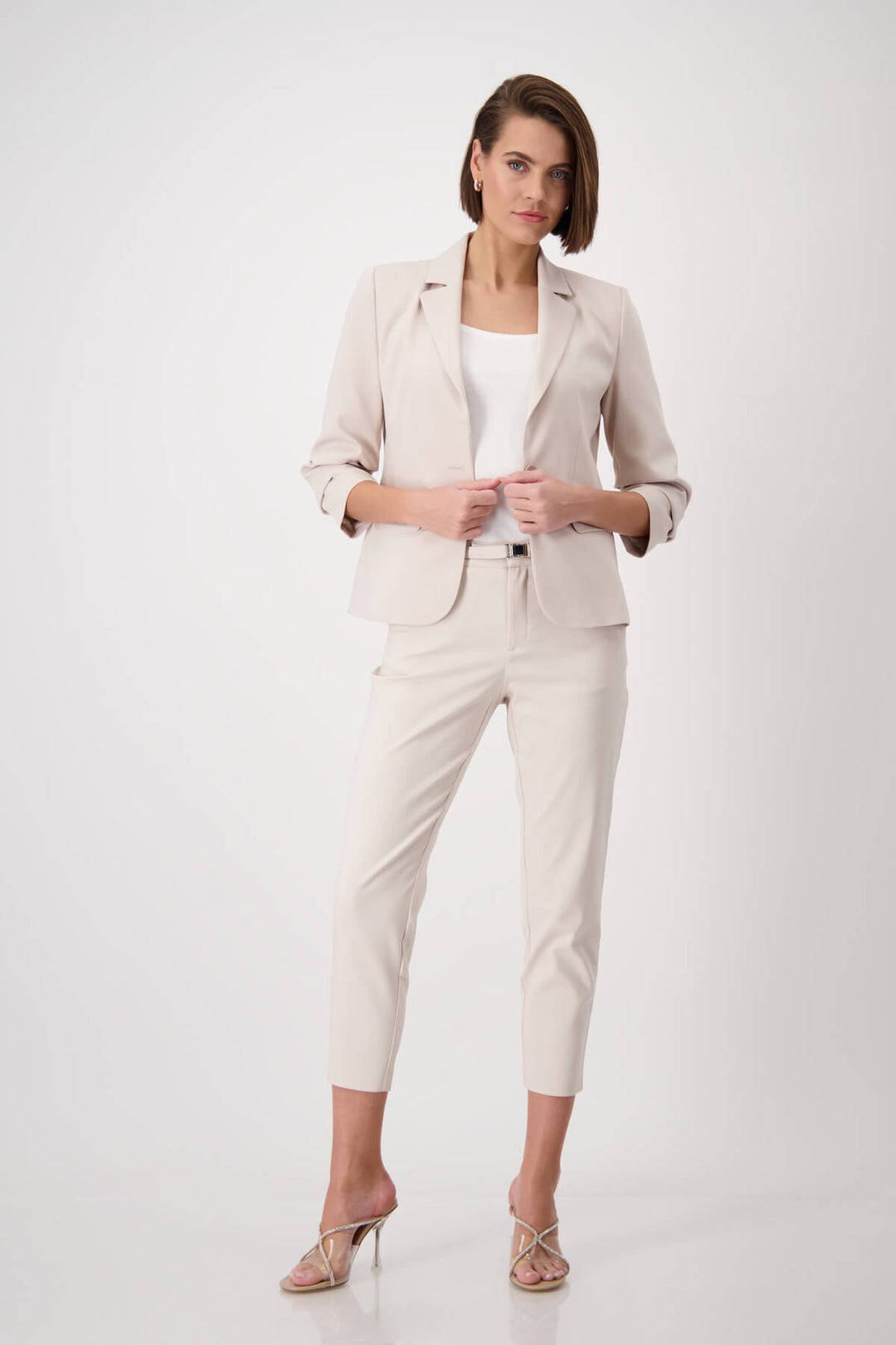 Pleated Sleeve Blazer - Warm Sand