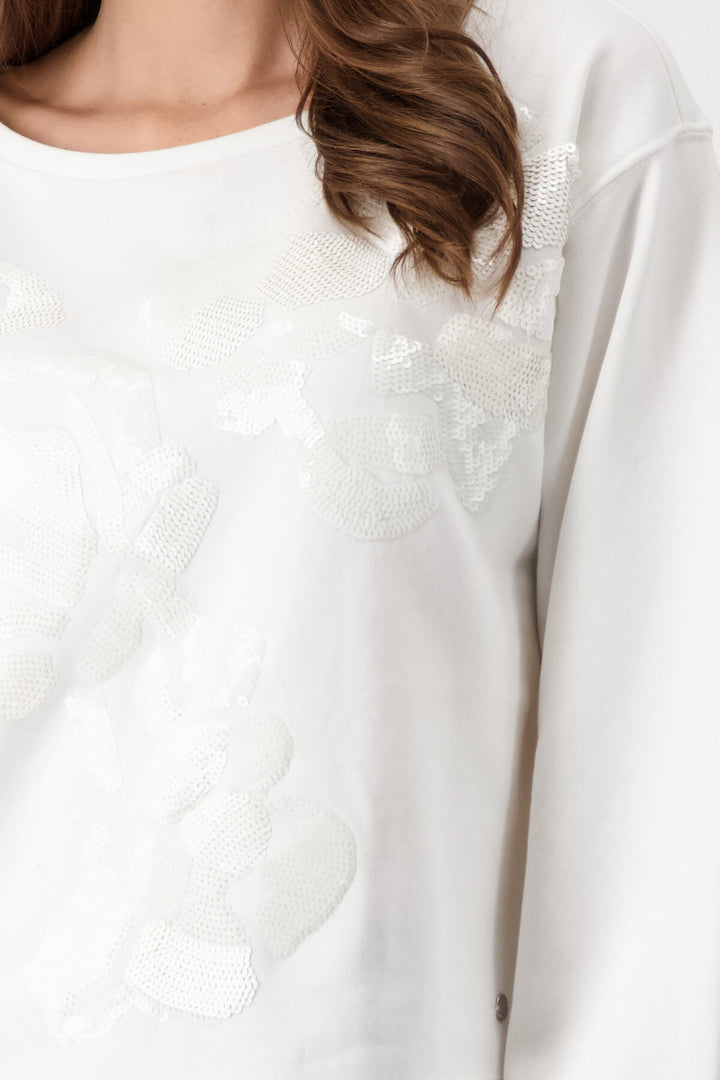 Bloom and Grow Sequin Flower Top - Milk