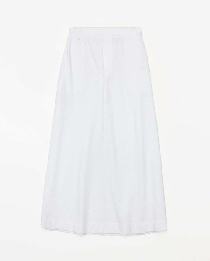 White Popplin Balloon Skirt