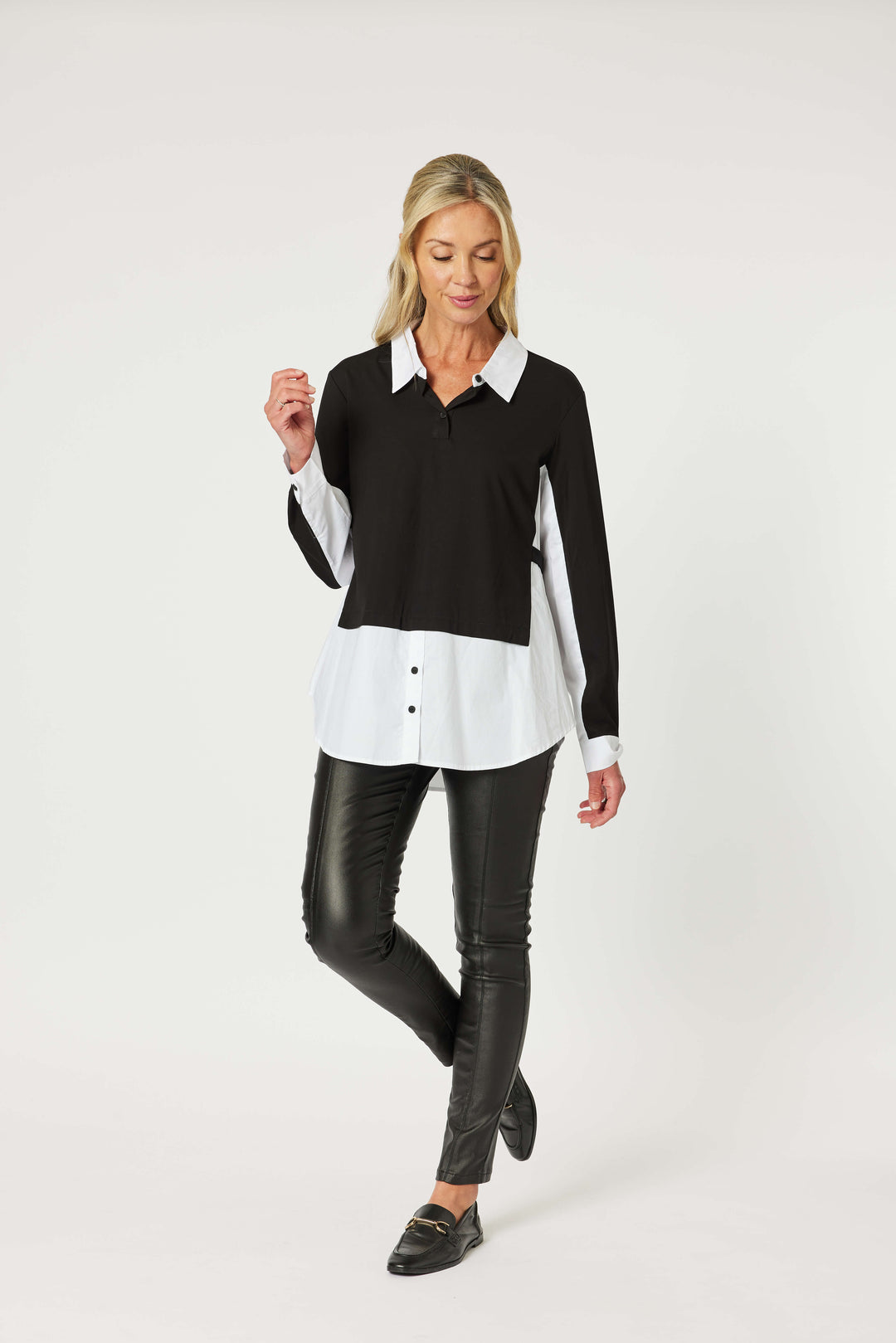 Sonia 2 in 1 Top - Black/Whte