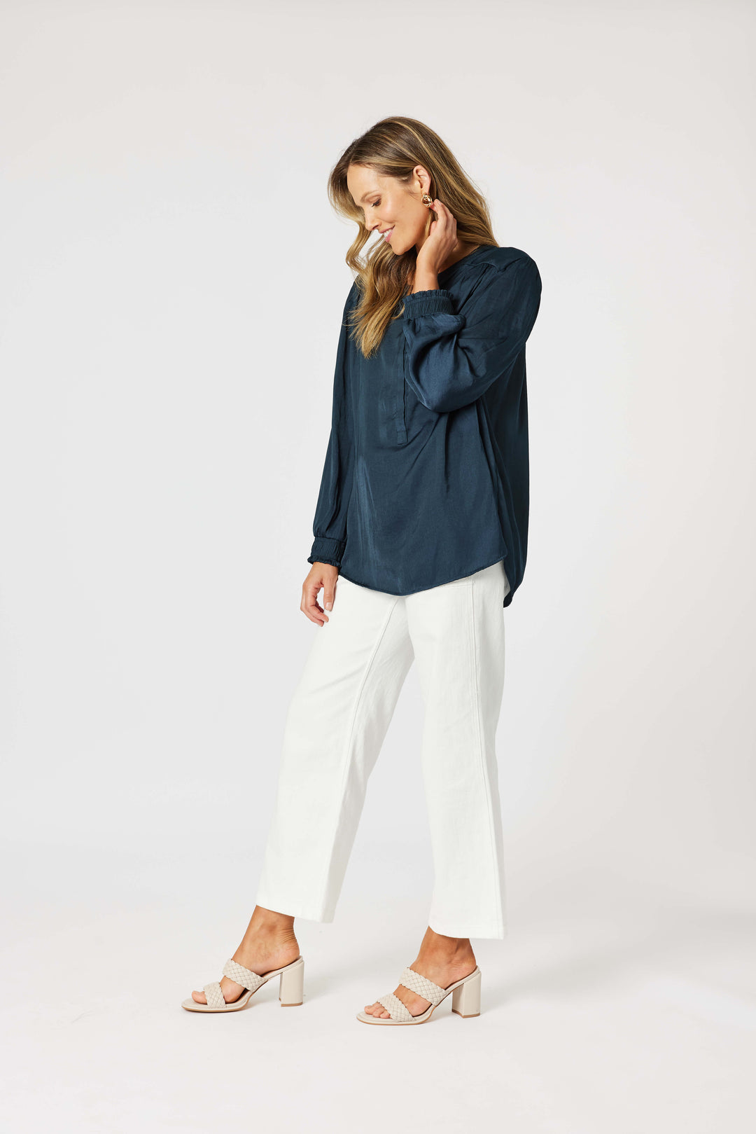 Luxe Nehru Top - Midnight