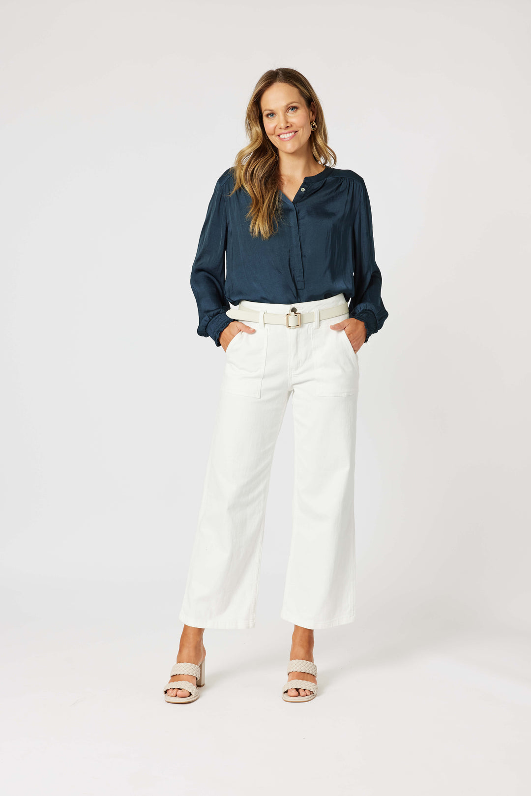 Luxe Nehru Top - Midnight