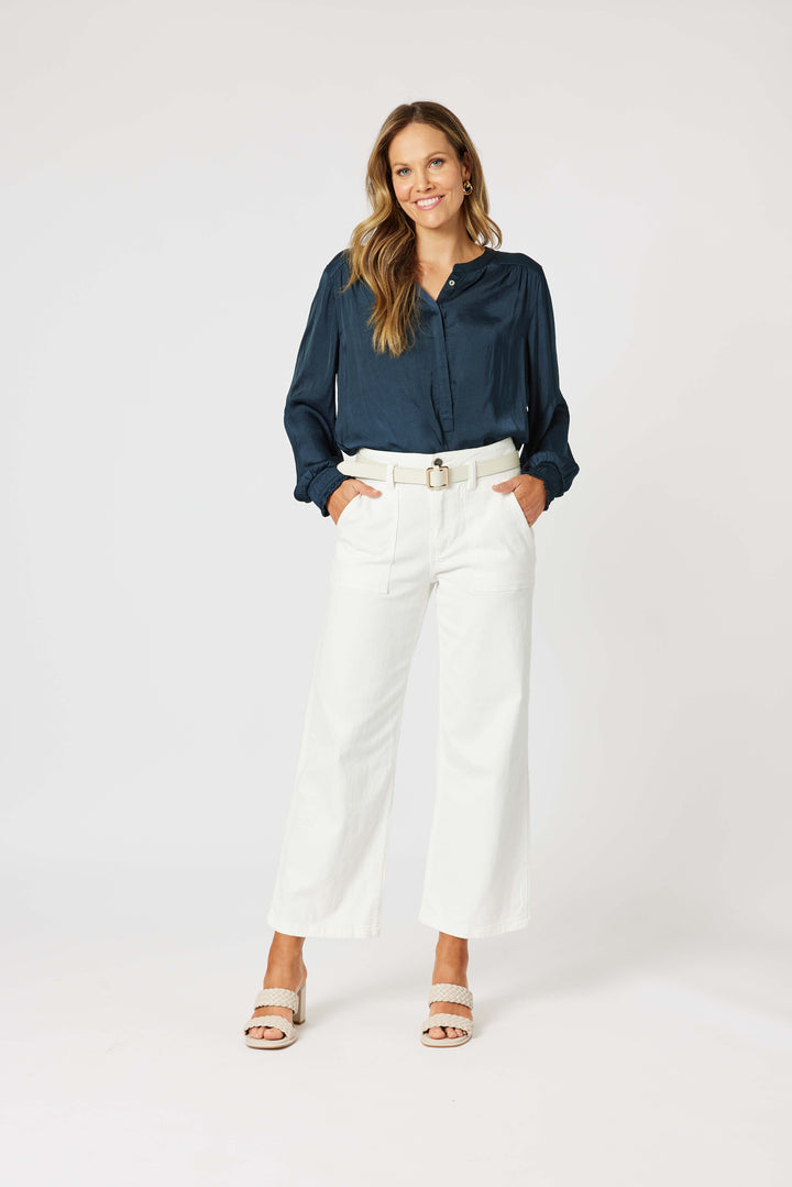 Luxe Nehru Top - Midnight