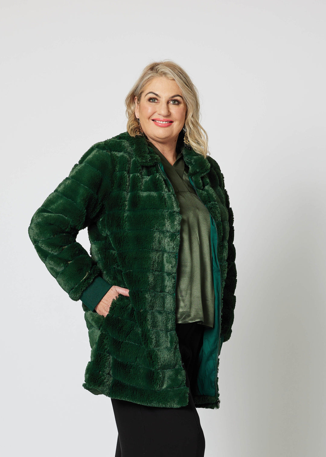 Princess Jacket - Moss Green/Black