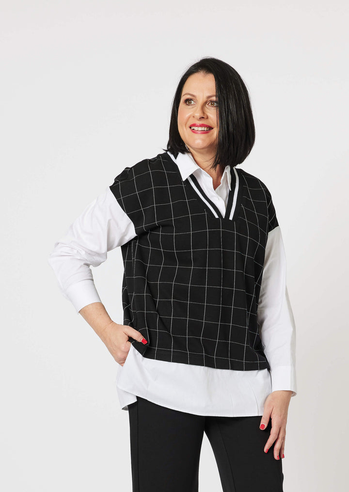 Harper V neck 2 in 1 Top