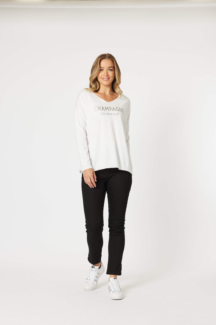 Champagne Knit - White Size 10