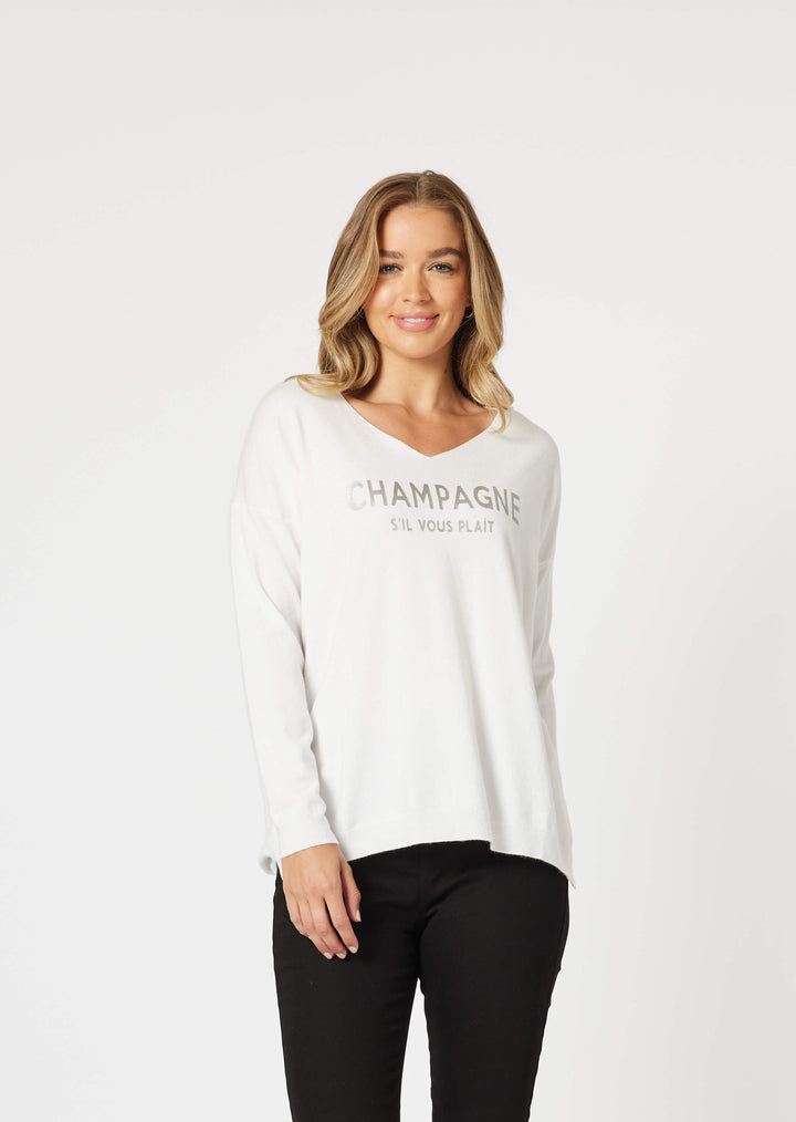 Champagne Knit - White Size 10