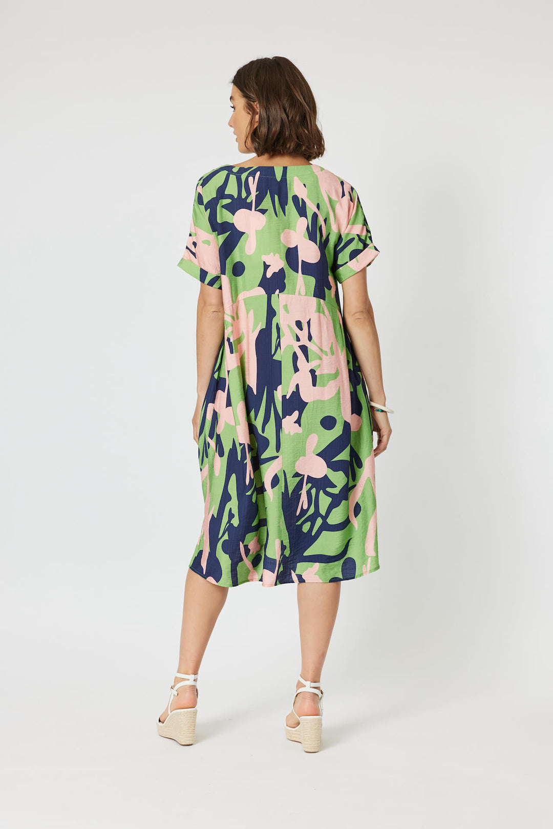 Como Printed Dress - Green Size 8/10