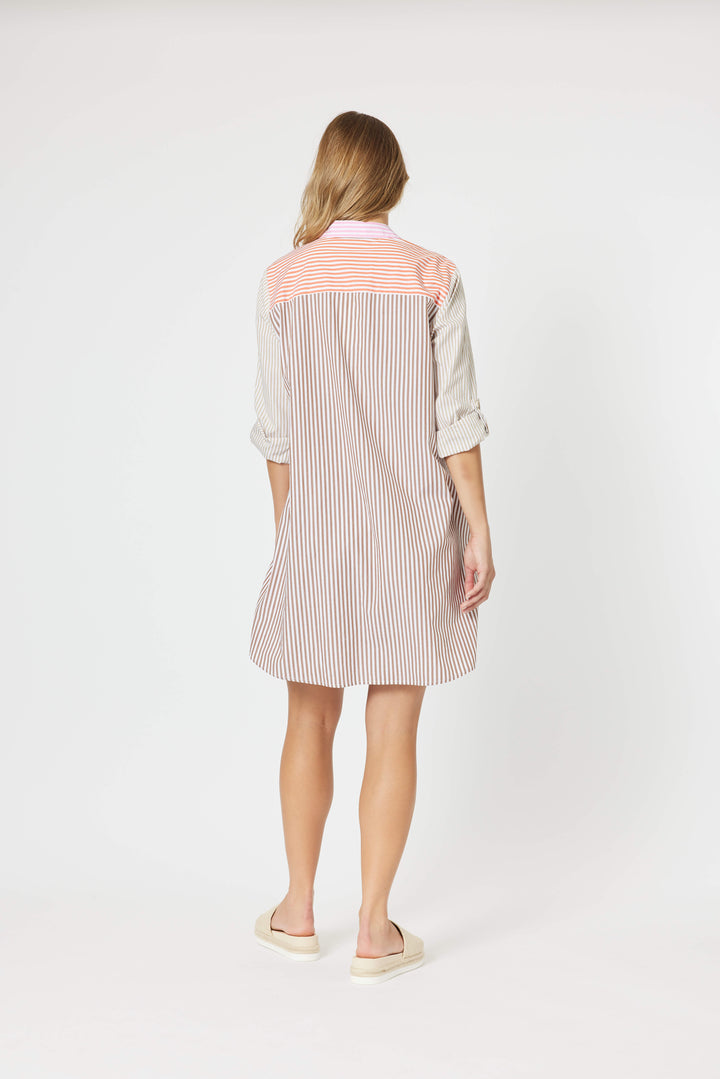 Summer Stripe Shirt - Papaya Size 12