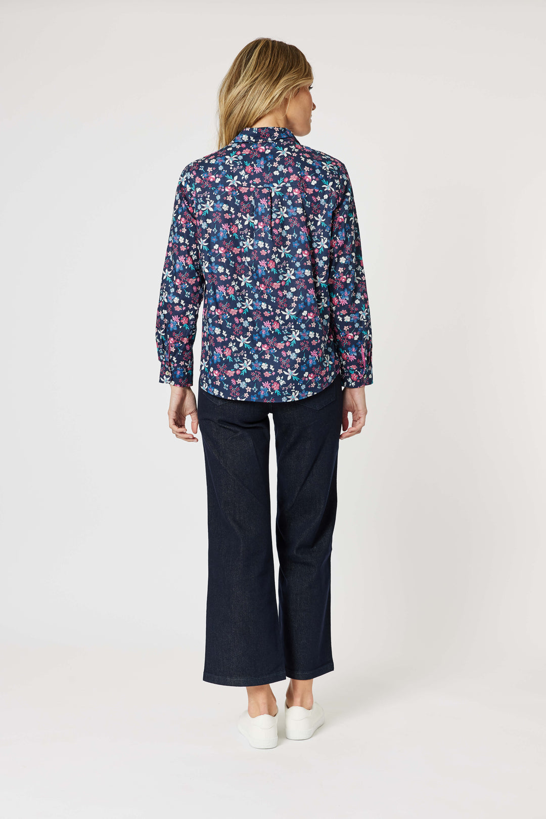 Liberty Shirt - Navy/Pink Floral