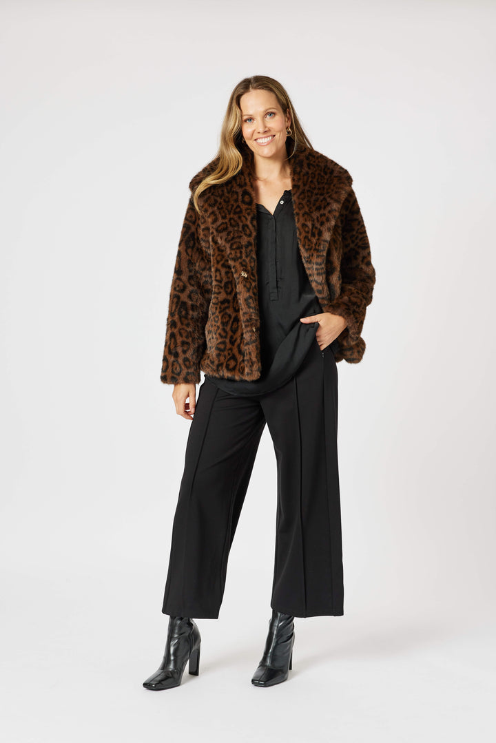 After Dark Faux Fur Jacket - Animal