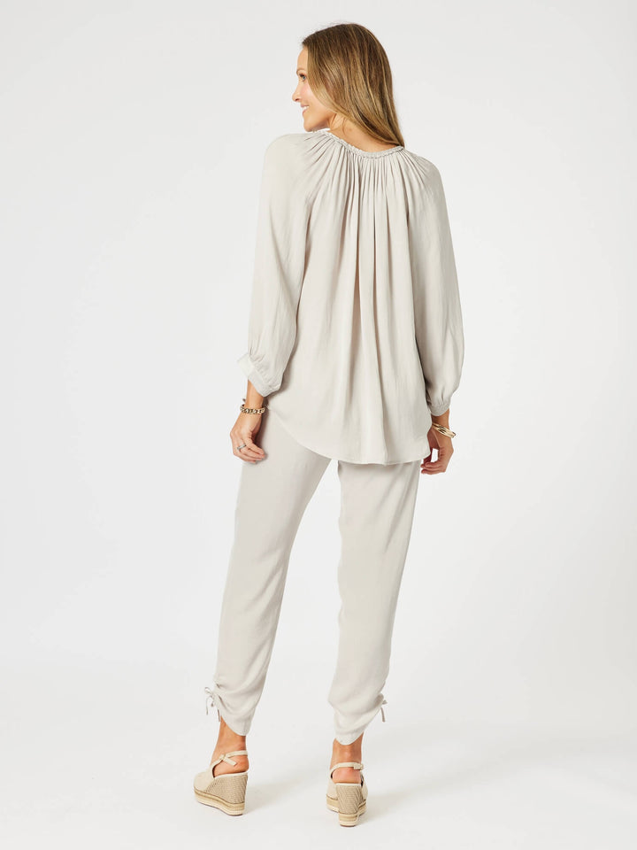 Traveller Luxe Side Tie Pant - Champagne