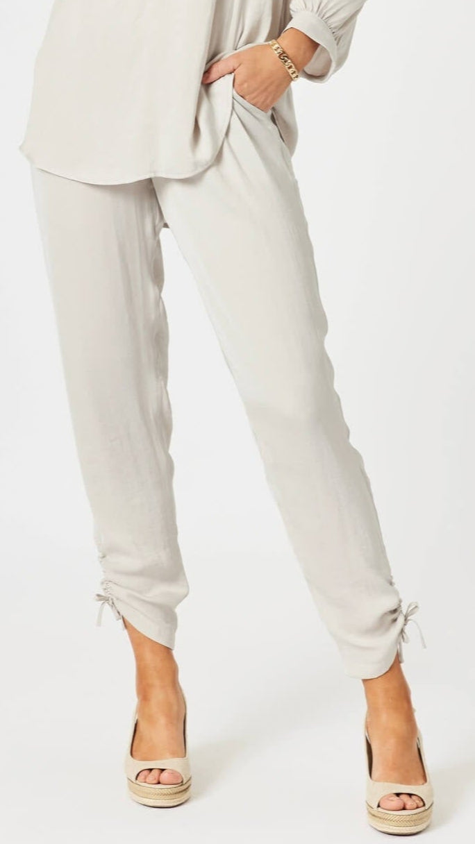 Traveller Luxe Side Tie Pant - Champagne