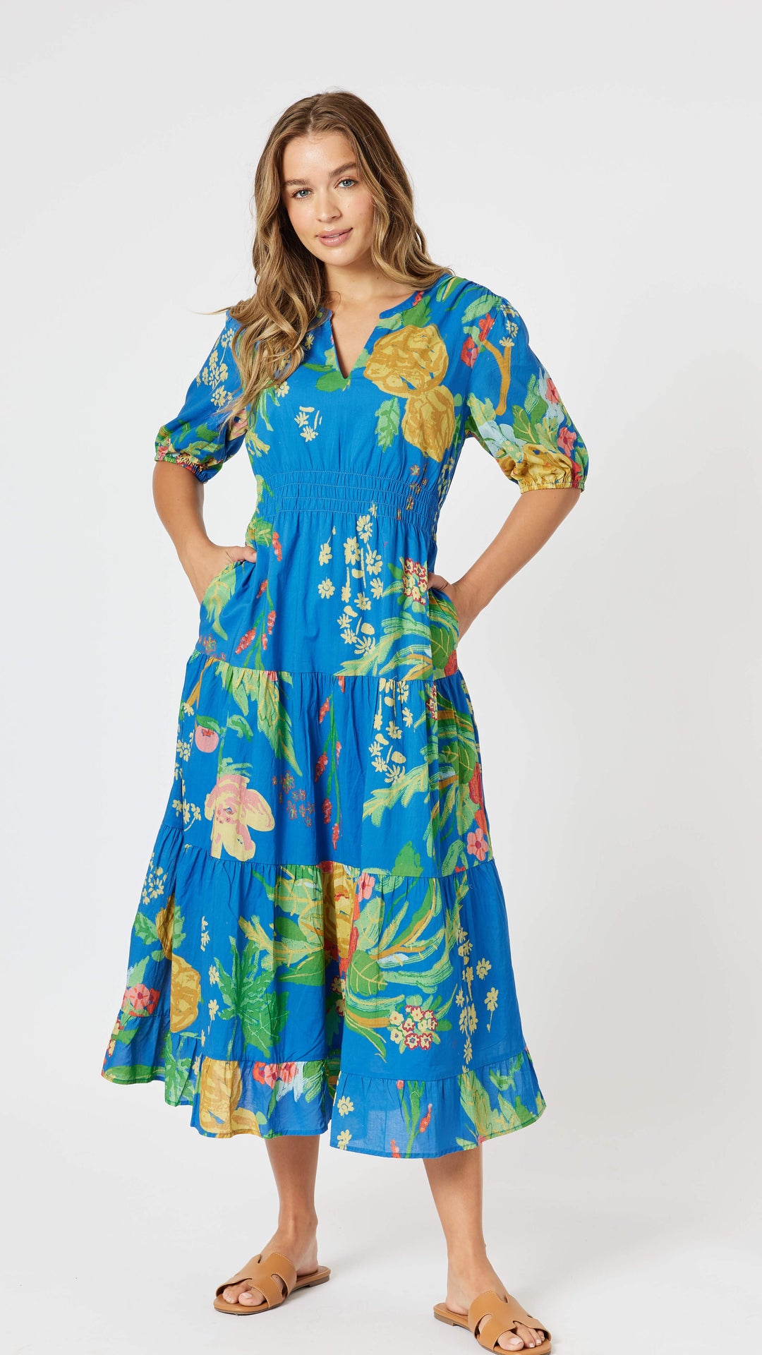 Tropics Dress - Blue/Multi