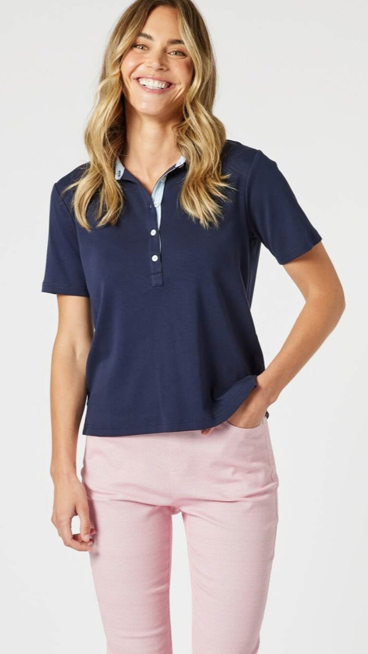 Classic Rib Polo - Navy