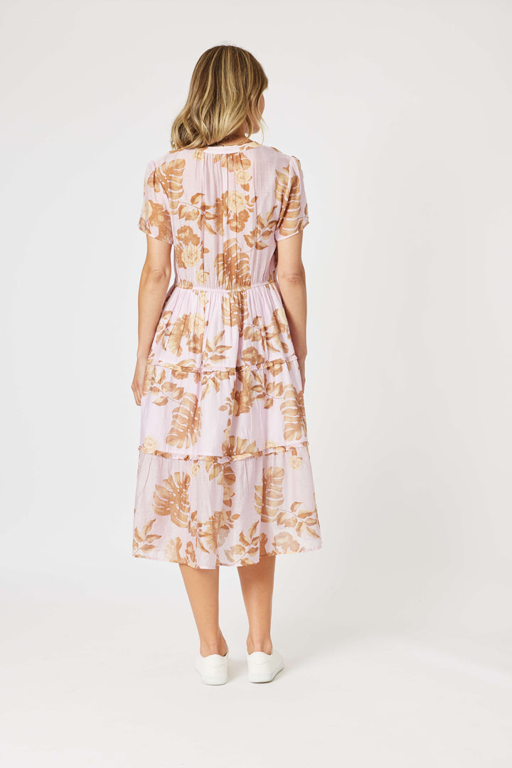 Haiti Floral Dress - Pink/Natural