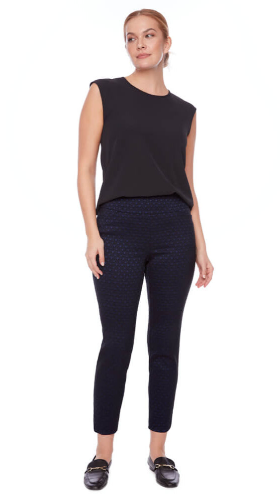 Petal-Slit Techno Ankle 28" Pant - Blue/Black Blaze Au8