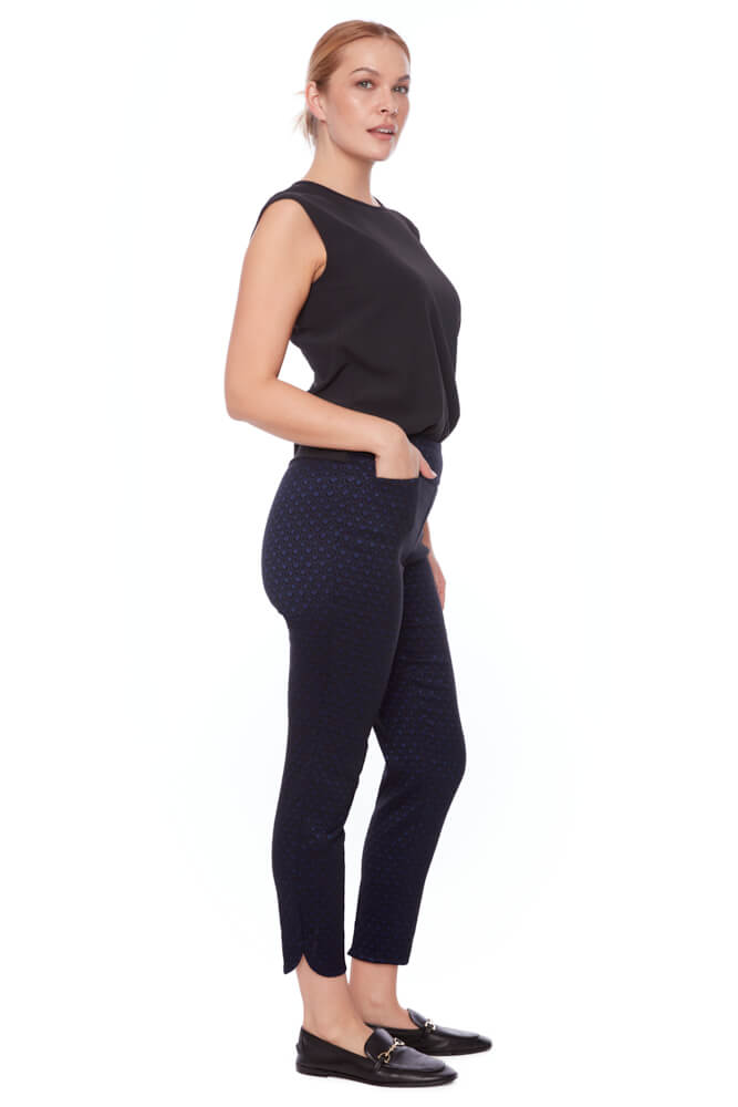 Petal-Slit Techno Ankle 28" Pant - Blue/Black Blaze Au8