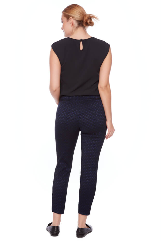 Petal-Slit Techno Ankle 28" Pant - Blue/Black Blaze Au8