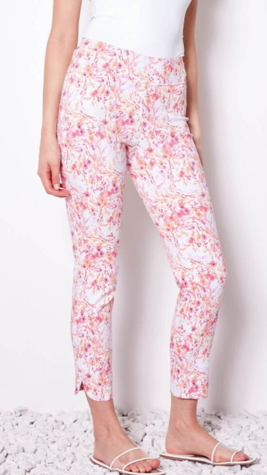 Ginger Petal-Slit Techno Ankle Pant